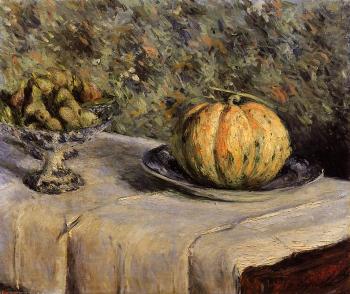 古斯塔夫 卡裡伯特 Melon and Bowl of Figs Gustave Caillebotte